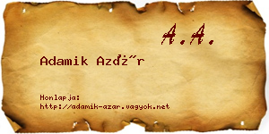 Adamik Azár névjegykártya